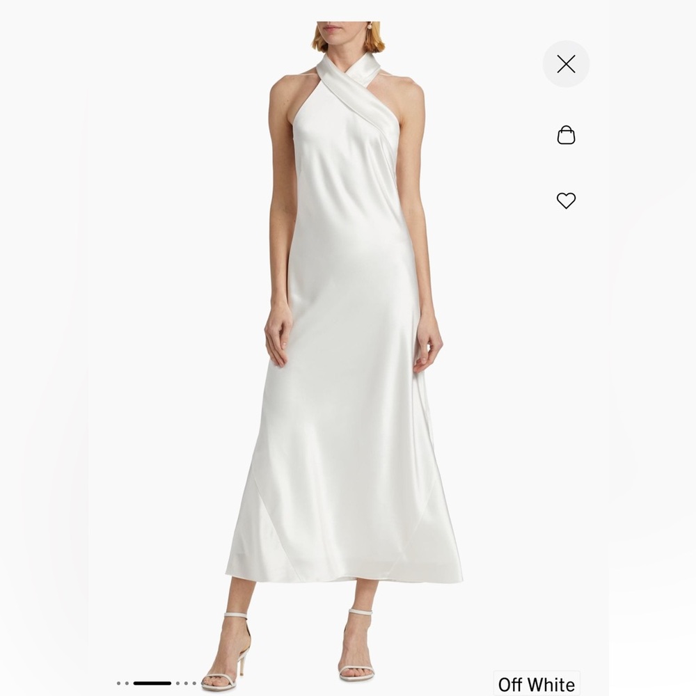 Galvan London Pandora midi dress, ivory 
Worn once  
Size 6  (38)
Retail $1495